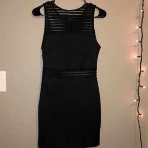 Mesh stripe dress
